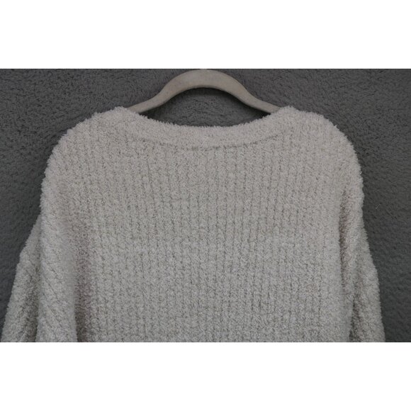 Barefoot Dreams Cozy Chic Ivory Plush Long Sleeve Sweater-3X-Soft - Picture 11 of 11